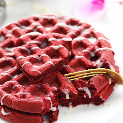 red velvet waffles
